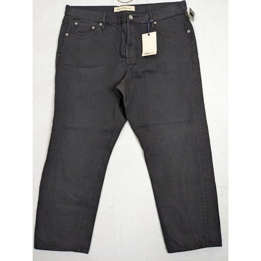 Gap Vintage Straight Jeans 33 R Black Denim Womens